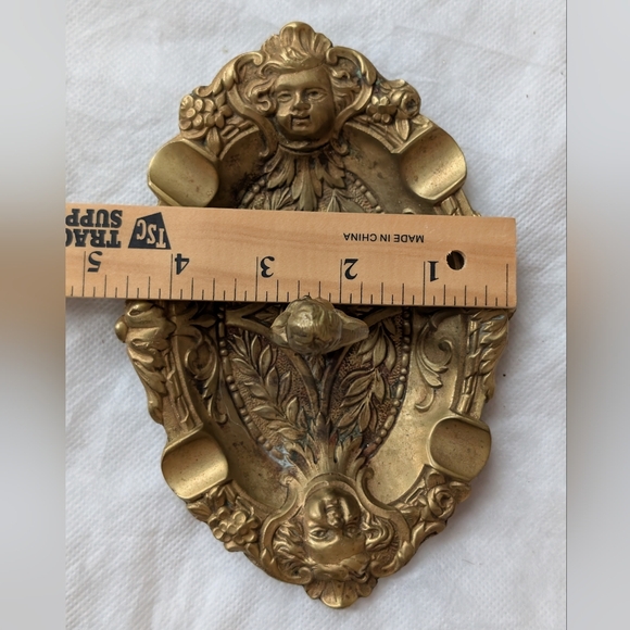 Vintage 1920s 1930s Art Deco Ashtray | Bruxelles Belgium | Brass Boy Peeing - Picture 9 of 10